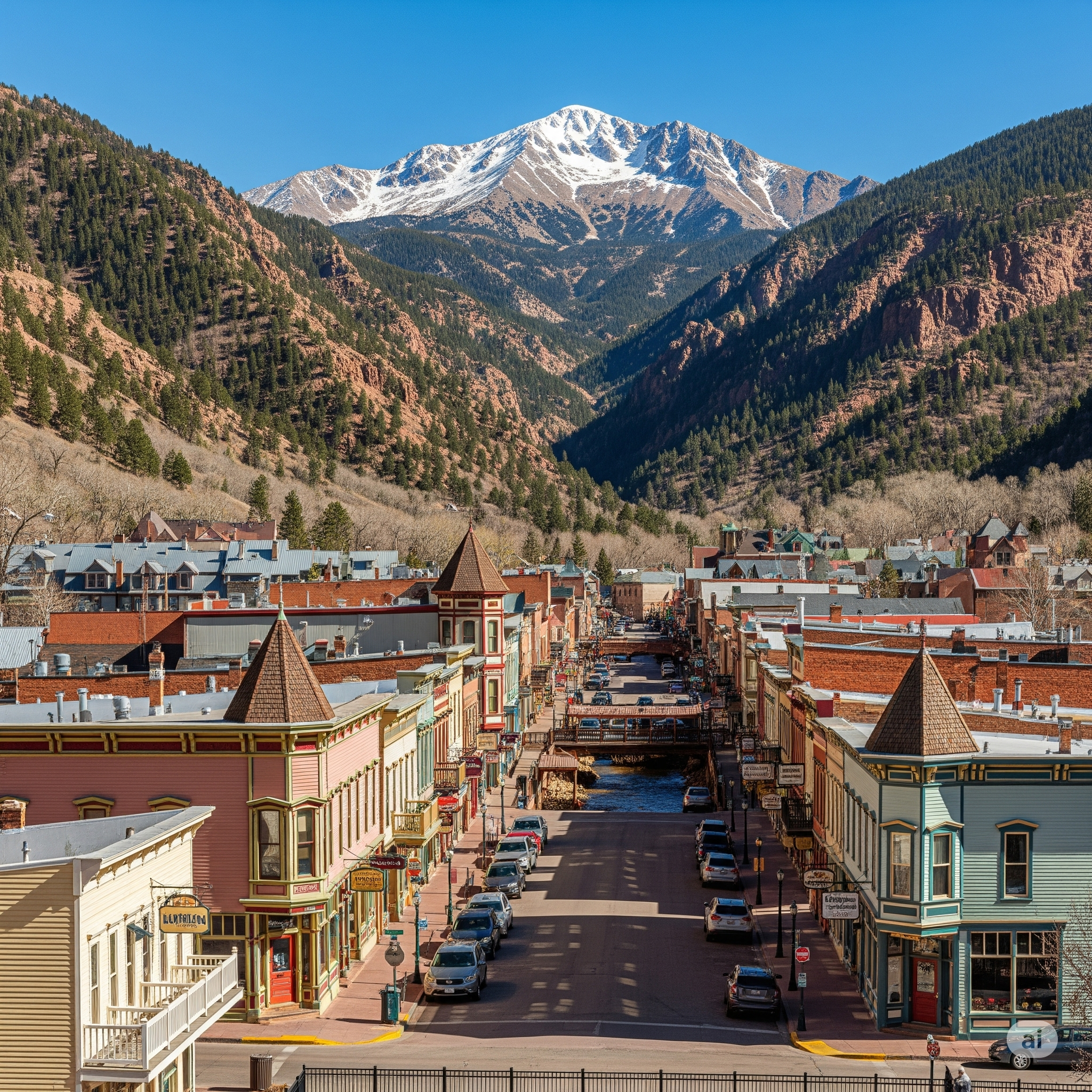 A Scenic Image Of Manitou Springs, Colorado