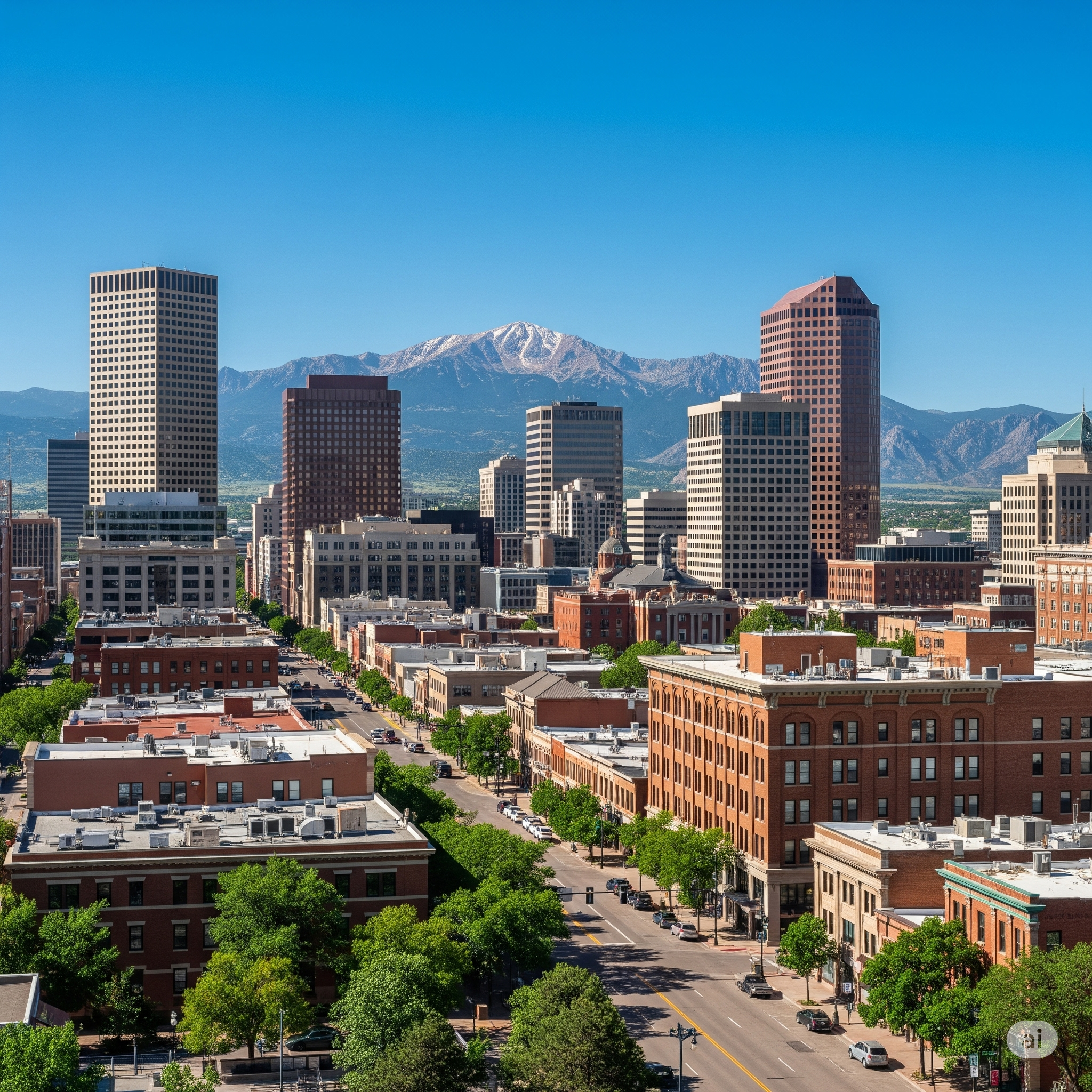 A Scenic Image Of Central Colorado Springs